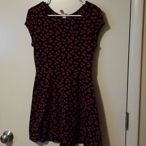 Heart patterned mini dress